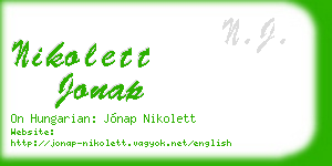 nikolett jonap business card